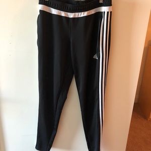Women’s black and white Addias pants